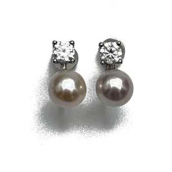 SANWUBALUOKE Freshwater Pearl Clip On Earrings Women's