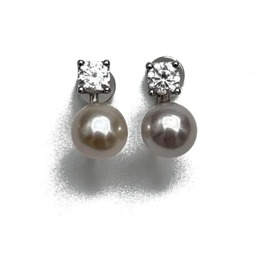 SANWUBALUOKE Freshwater Pearl Clip On Earrings Women's