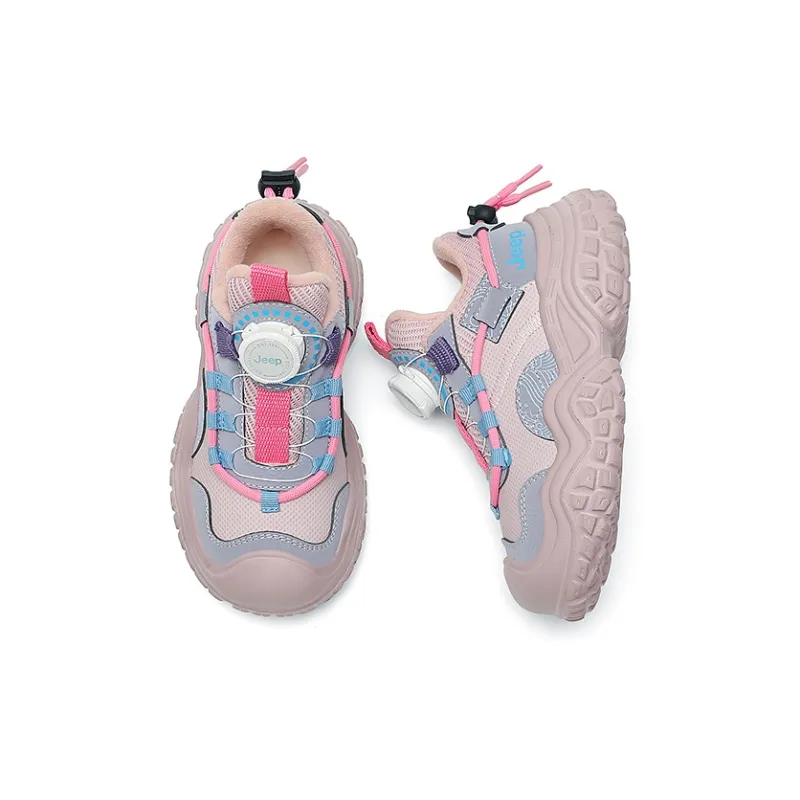 Jeep Slip Resistant Anti Kick Wear Resistant Warm Low Top Kids Lifestyle Shoes Pink Blue Kids'-2