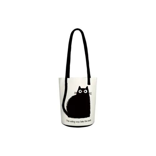 AOSONG Suede Tech Fabric Shoulder Bag Regular Unisex White/Black