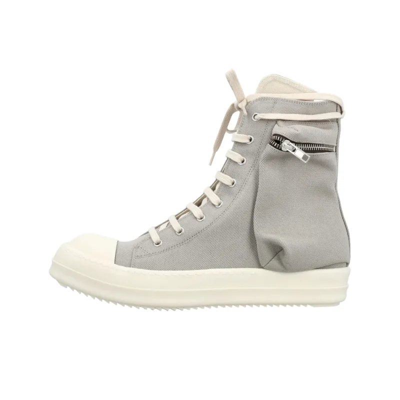 Rick Owens DRKSHDW High Top Canvas Shoes Men's Gray-0