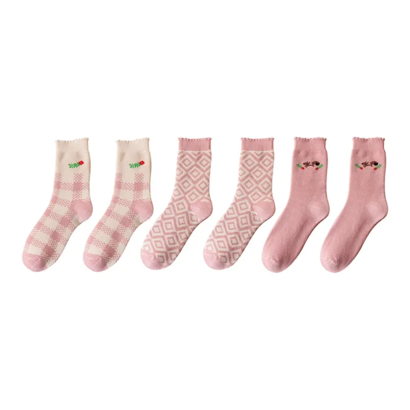 Cotton Gene Mid Calf Socks Women's Combo Set-23