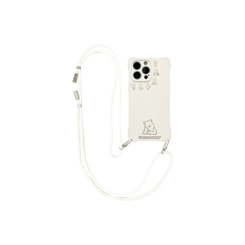 Disney Silicone Material Cartoon Winnie Crossbody Phone Cases Compatible With Apple 16 Pro Max/Pro/Plus/15/14/13-2