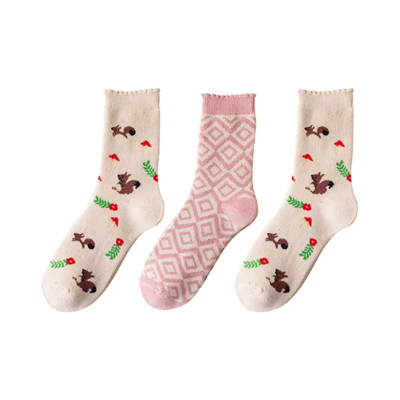 Cotton Gene Mid Calf Socks Women's Combo Set-9