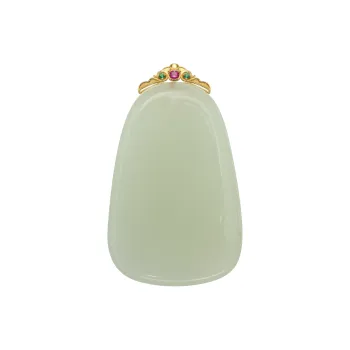 YUJIANQINGJIE Pendants White Jade Unisex