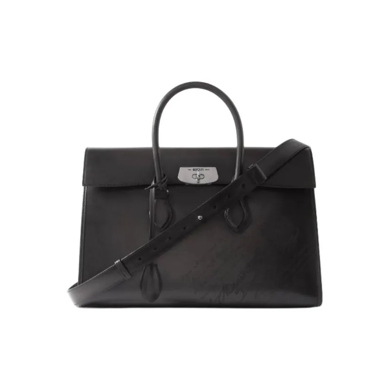 BERLUTI Calfskin Briefcases Men's Black-0