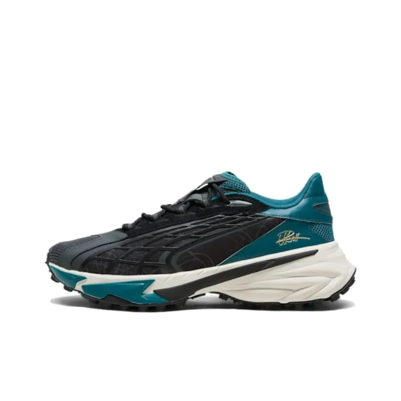 PUMA Spire Anti Slip Wear Resistant Low Top Casual Shoes Unisex Black Green-0