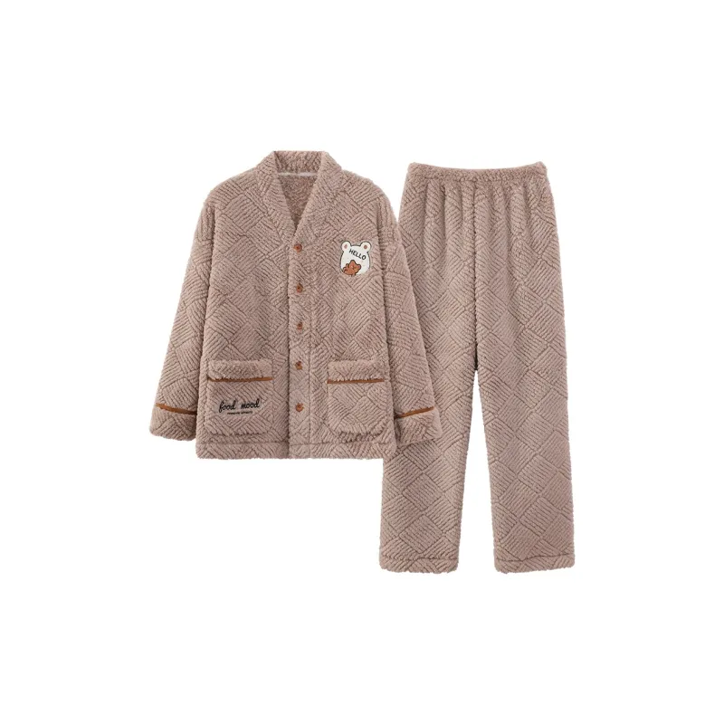 MADALLO Pajama Set Unisex Khaki-2
