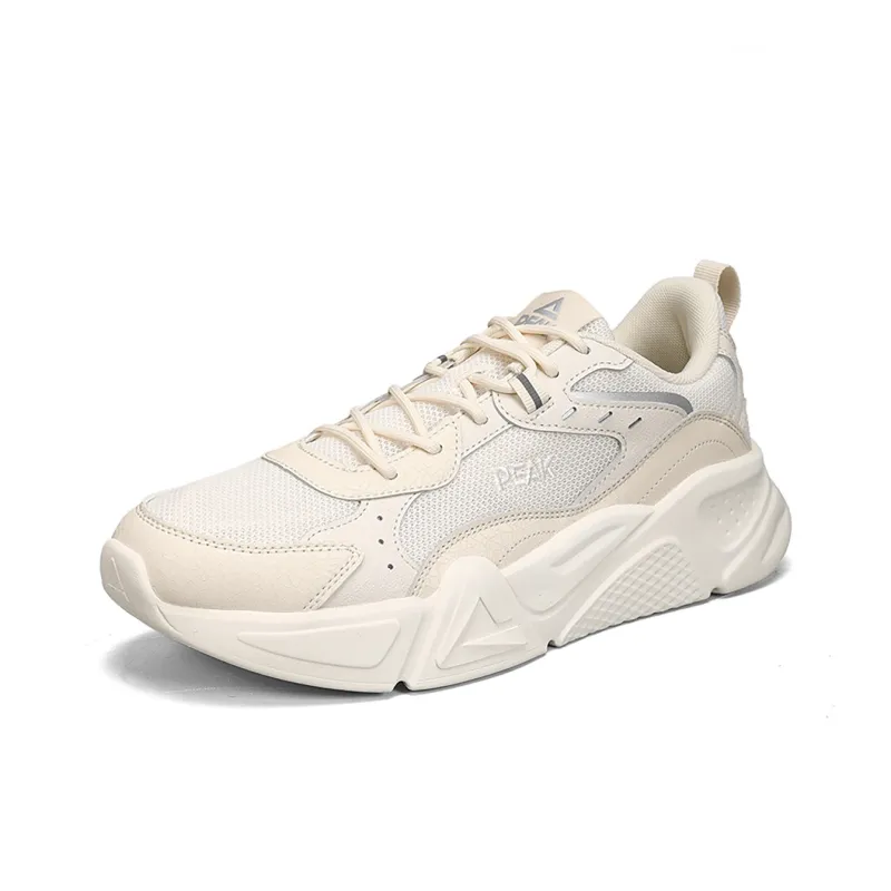 PEAK Non-slip Lightweight Low-Top Chunky Sneakers Men's Beige-2