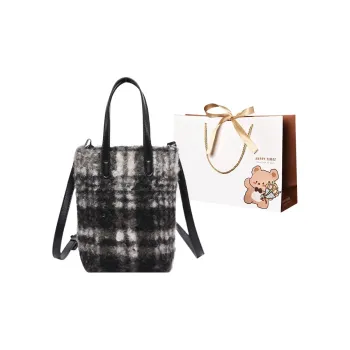 ERANGBEAR PU One Shoulder Handbag Women's Black Checkered/Black Leopard Print/Brown Checkered/Brown Leopard Print