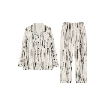 CAIHENGTONG Pajama Set Men's Abstract Stripes