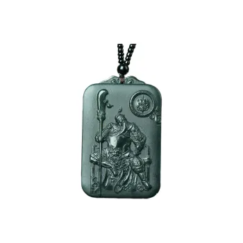 Jing Ruyu Hetian Jade Necklaces Green Jade Unisex