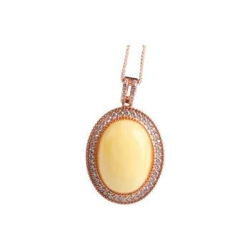 Ou Said Jewelry Amber Beeswax Necklaces Women's