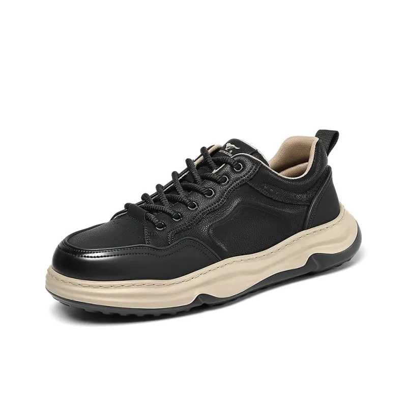 SEPTWOLVES Low Top Casual Shoes Men's Black HD-1