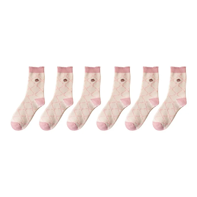 Cotton Gene Mid Calf Socks Women's Combo Set-33