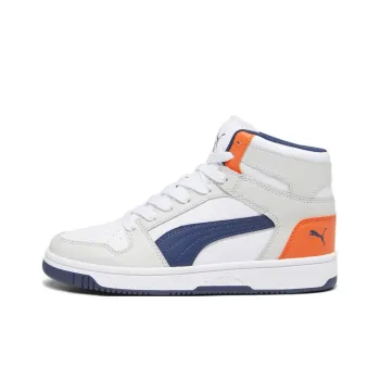 PUMA Anti-Slip Wear-Resistant High-Top Children's Basketball Shoes White Teenagers