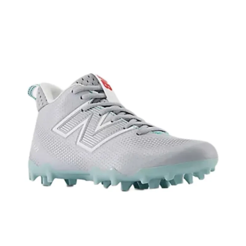 New Balance FreezeLX Anti Slip Wear Resistant Mid Top Kids' Soccer Shoes Gray Teenagers-2