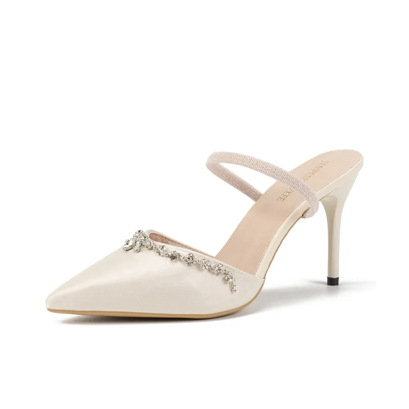 Xingdiman Wrap toe Slippers Women's Ivory-1