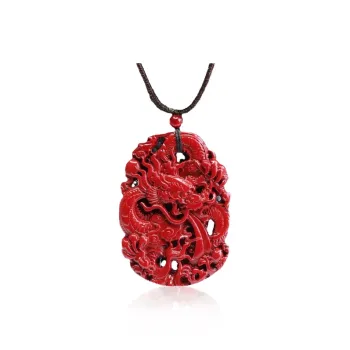 Datang Guoding Cinnabar Necklaces Unisex