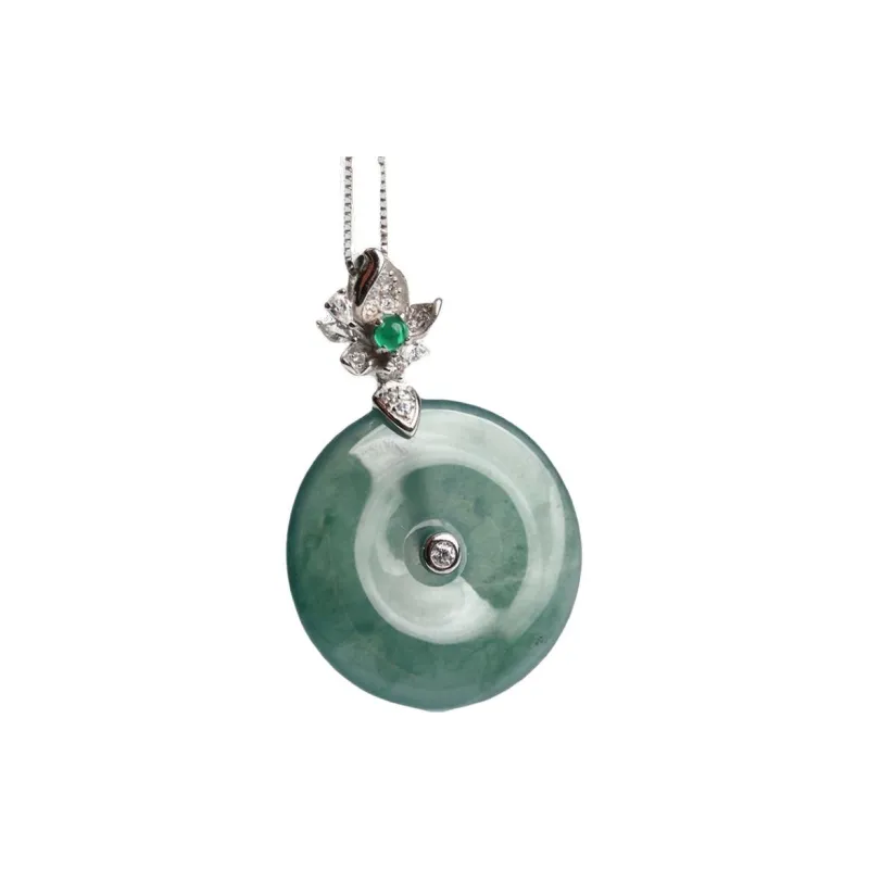 Oushuo Jewelry Ice Glutinous Jadeite Necklaces Women's-0