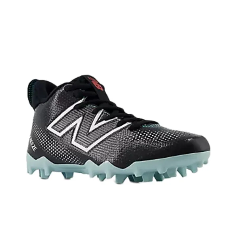 New Balance FreezeLX Anti Slip Wear Resistant Mid Top Kids' Soccer Shoes Black Teenagers-2