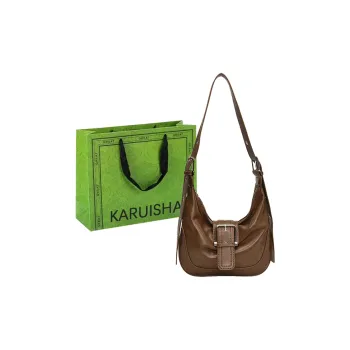 KARUISHA PU Shoulder Bag, Crossbody Bag Women's Brown/Coffee/Yellow Brown/Black