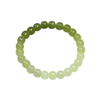 BYTHERE Bracelets Pale Greenish White Jade Unisex