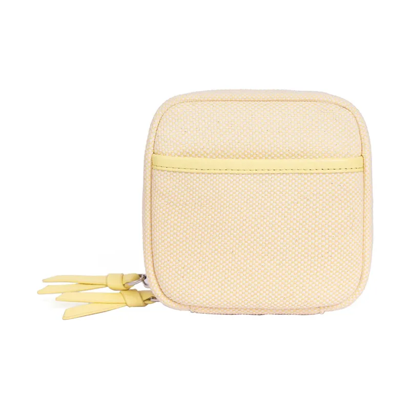 Boniu Canvas Makeup Bag Unisex Linen Gray/Black/Light Yellow/Light Blue-3