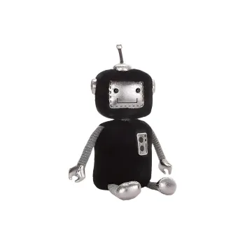 JELLYCAT Jellycat Robot Black Silver Character Dolls Plush Doll 31cm High