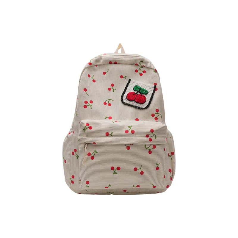 Debecca Canvas Canvas Bag Backpack Regular Women's White/Pink/Black-0