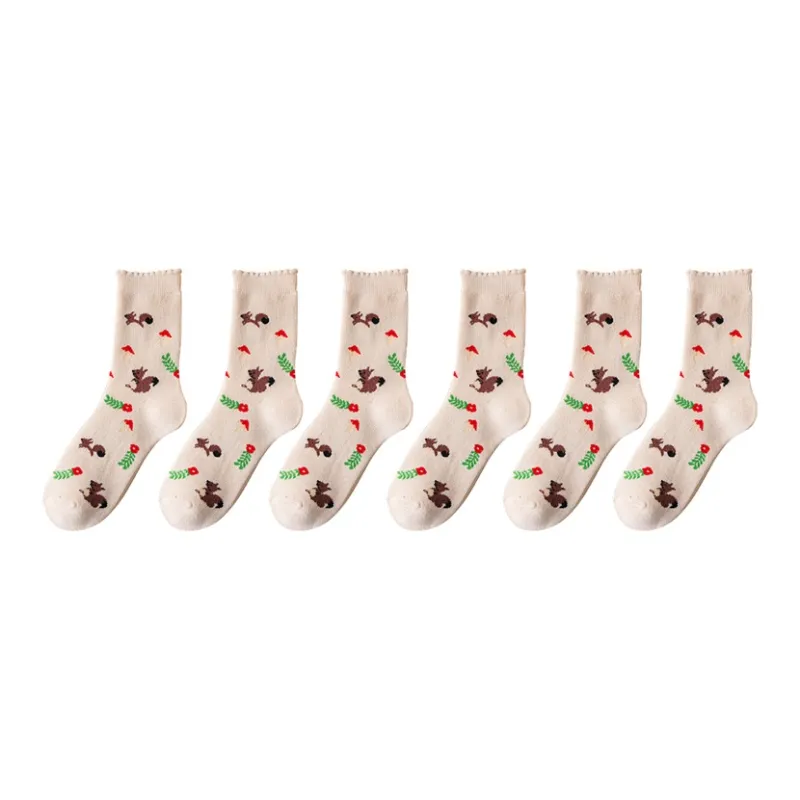 Cotton Gene Mid Calf Socks Women's Combo Set-32