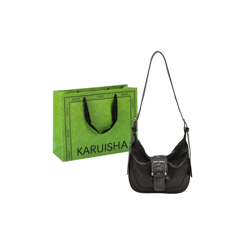 KARUISHA PU Shoulder Bag, Crossbody Bag Women's Brown/Coffee/Yellow Brown/Black-12