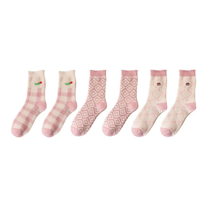 Cotton Gene Mid Calf Socks Women's Combo Set-24