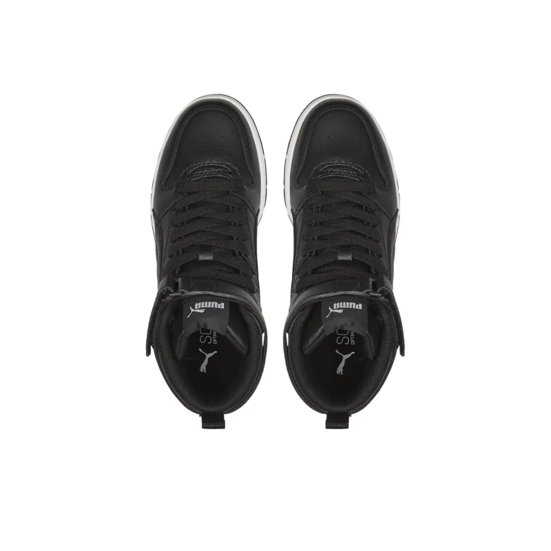 PUMA Slip-Resistant Anti-Kick High-Top Kids' Skateboarding Shoes Black Teenagers-3