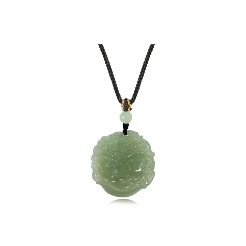 WEITIANXUAN Hetian Jade Pendants Green Jade Unisex-0