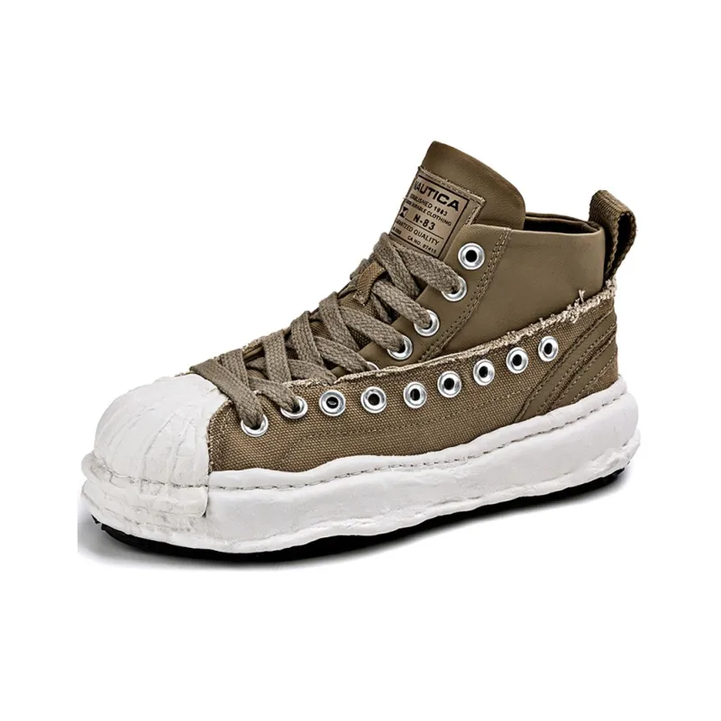 NAUTICA Anti Slip Wear Resistant Mid Top Casual Shoes Women's Brown-1