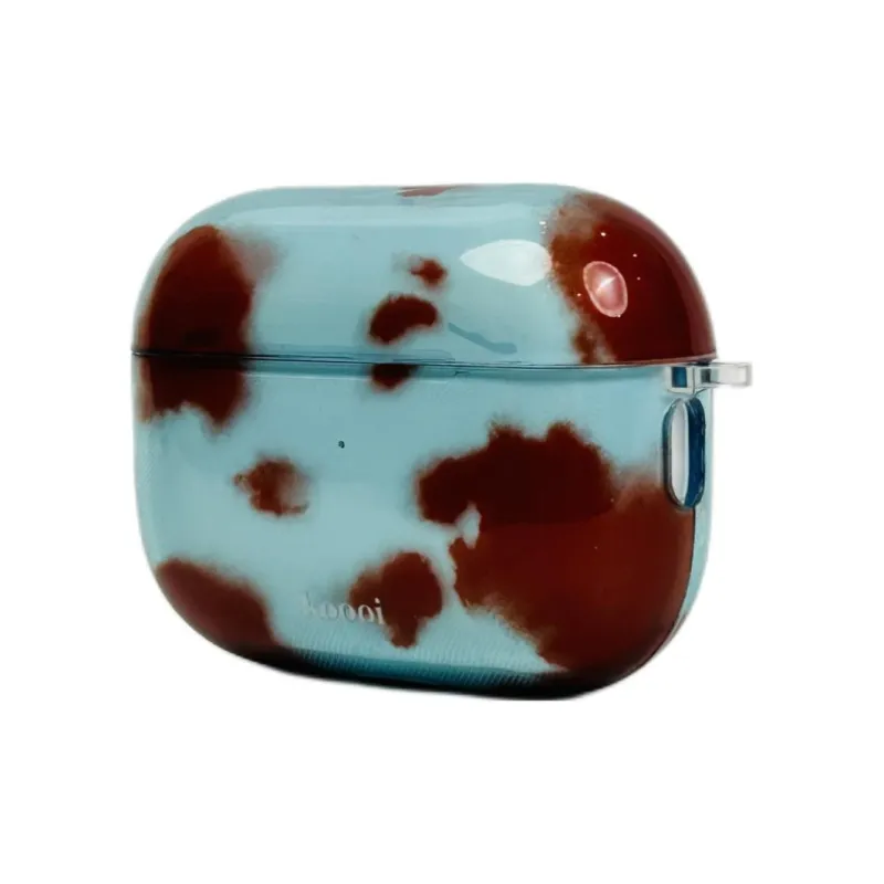 Sopi Compatibility Apple AirPods 4/AirPods Pro 2/AirPods 3 TPU Translucent Blue Brown Blended Headphone Cases-6