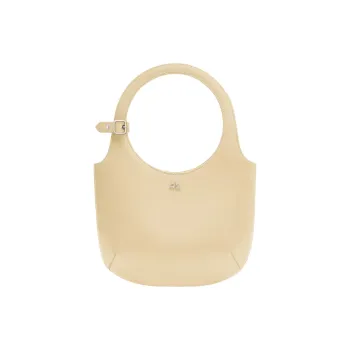 COURREGES Calfskin Shoulder Bag Crossbody Bag Handbag Women's Yellow