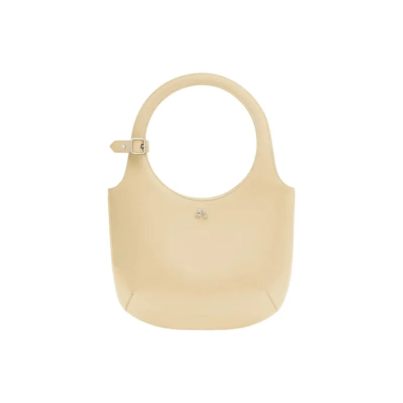 COURREGES Calfskin Shoulder Bag Crossbody Bag Handbag Women's Yellow-0