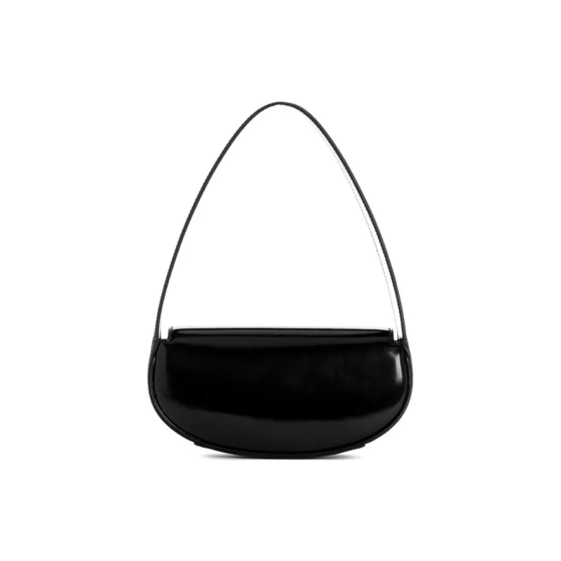 GUESS Artificial Leather Shoulder Bag Medium Size Women's Black-3