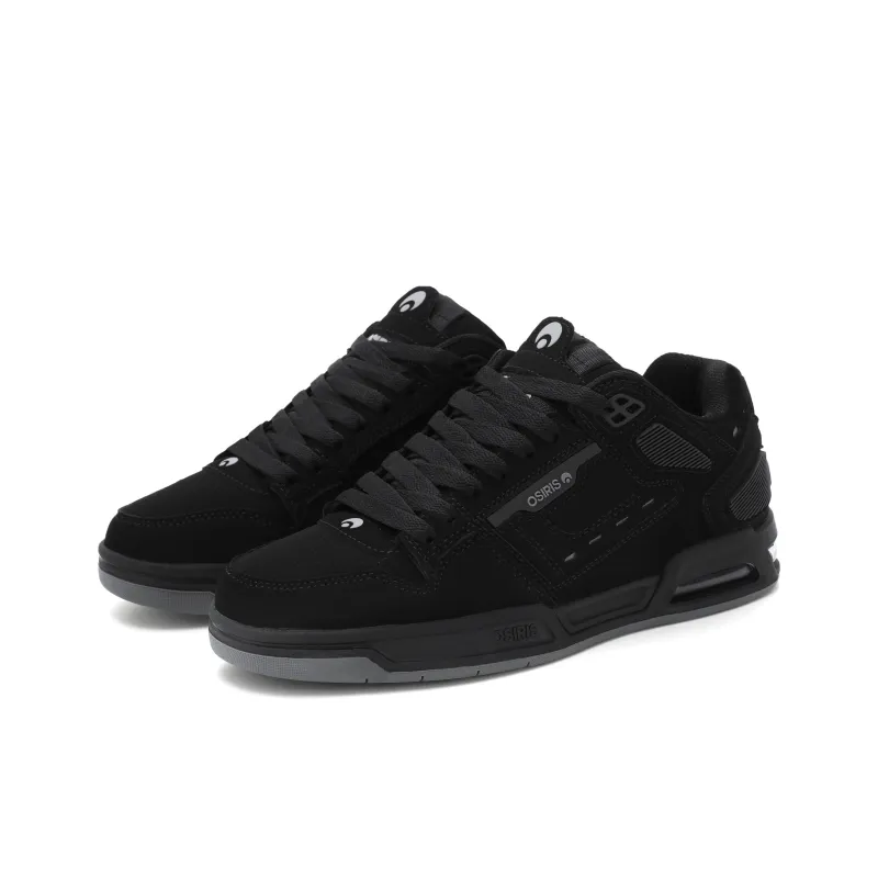 OSIRIS Cushioning Coverage Height Increasing Wear Resistant Slip Resistant Low Top Skateboard Shoes Men's Black-2