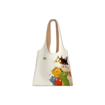 AOSONG Canvas Canvas Bag Shoulder Bags Regular Unisex White