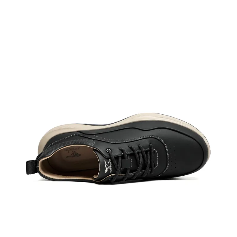 SEPTWOLVES Low Top Casual Shoes Men's Black HD-2