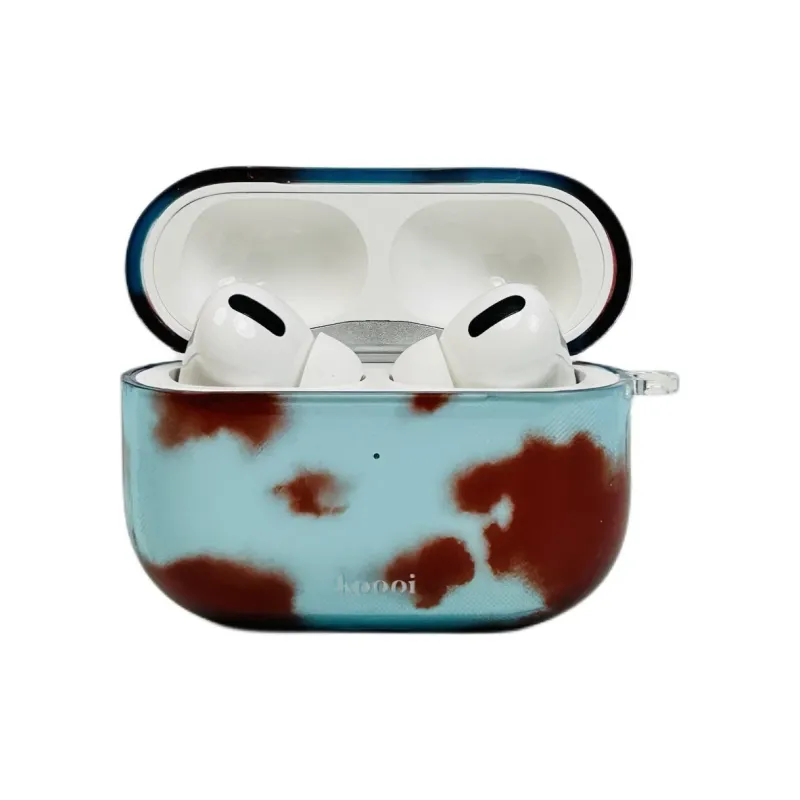 Sopi Compatibility Apple AirPods 4/AirPods Pro 2/AirPods 3 TPU Translucent Blue Brown Blended Headphone Cases-7