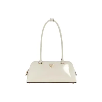 GUESS Artificial Leather Shoulder Bag Medium Size Women's White