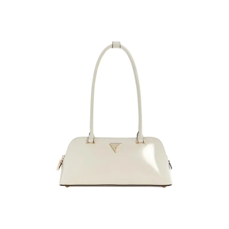 GUESS Artificial Leather Shoulder Bag Medium Size Women's White-0