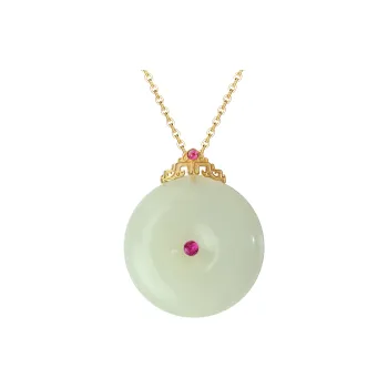 YUJIANQINGJIE Pendants Green Jade Unisex