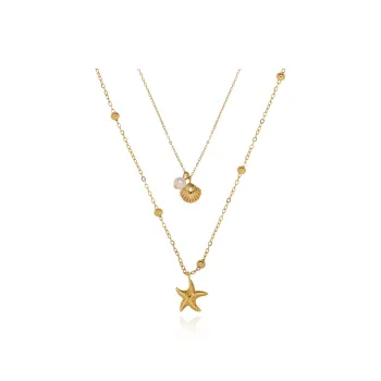 KING OF BLING Titanium Steel, Faux Pearl Necklaces Women's