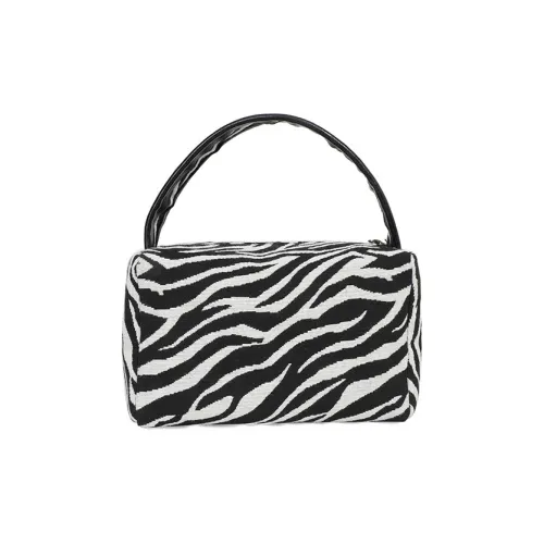 Boniu Nylon Fabric Handbag Women's Black And White Zebra/Black And Brown Leopard Print