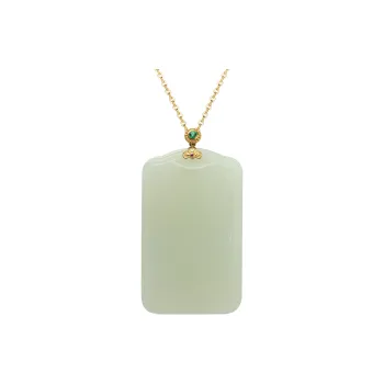 Qingjing Pendants Pale Greenish White Jade Unisex